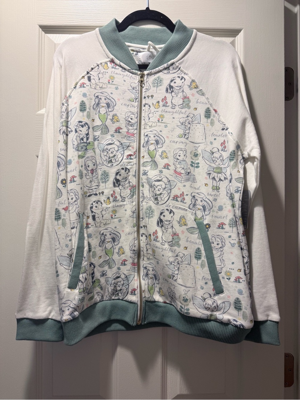 Disney Animators collection Princess White Bomber Jacket brand new!